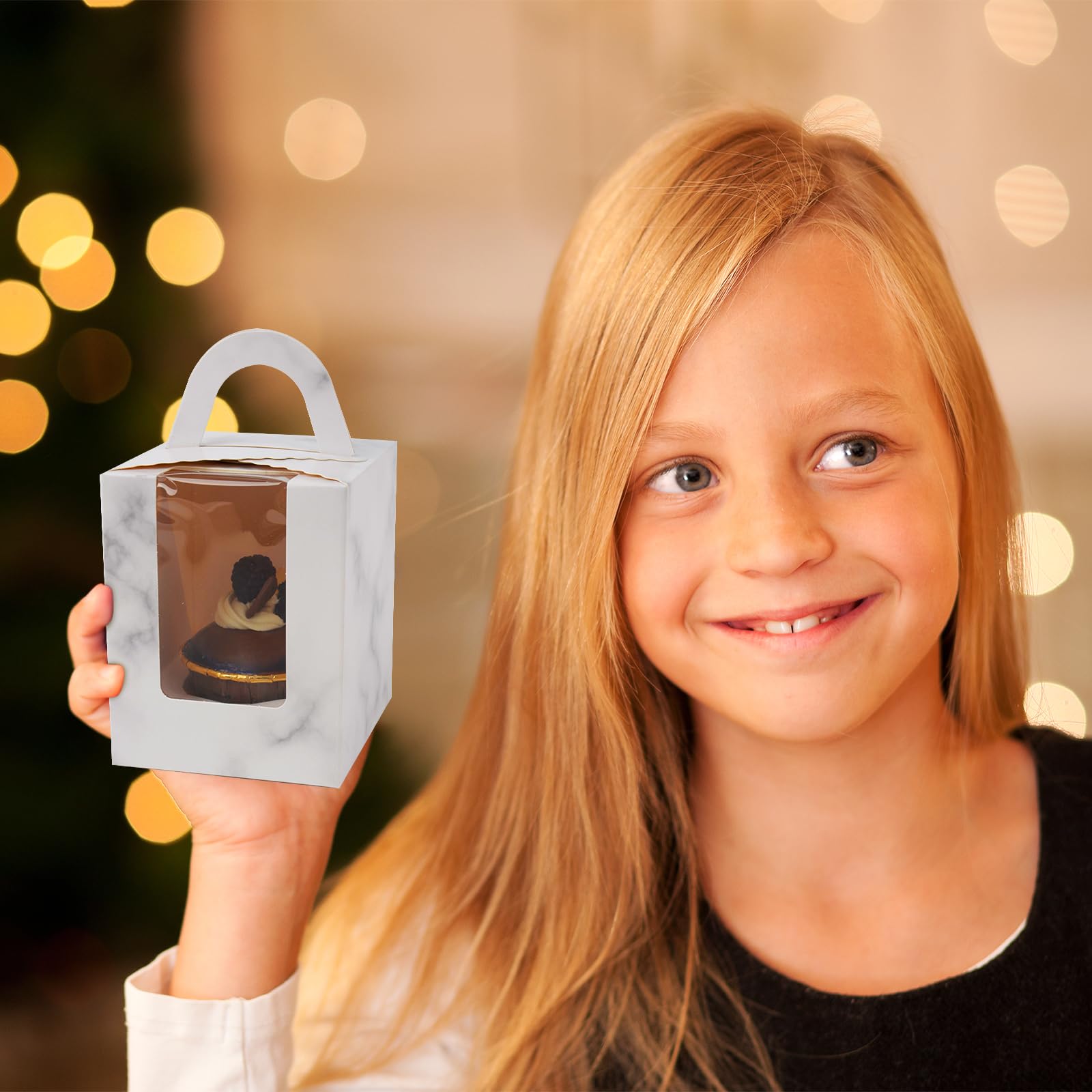 30 Pièces De Boîtes à Cupcakes En Papier Avec Fenêtre Et