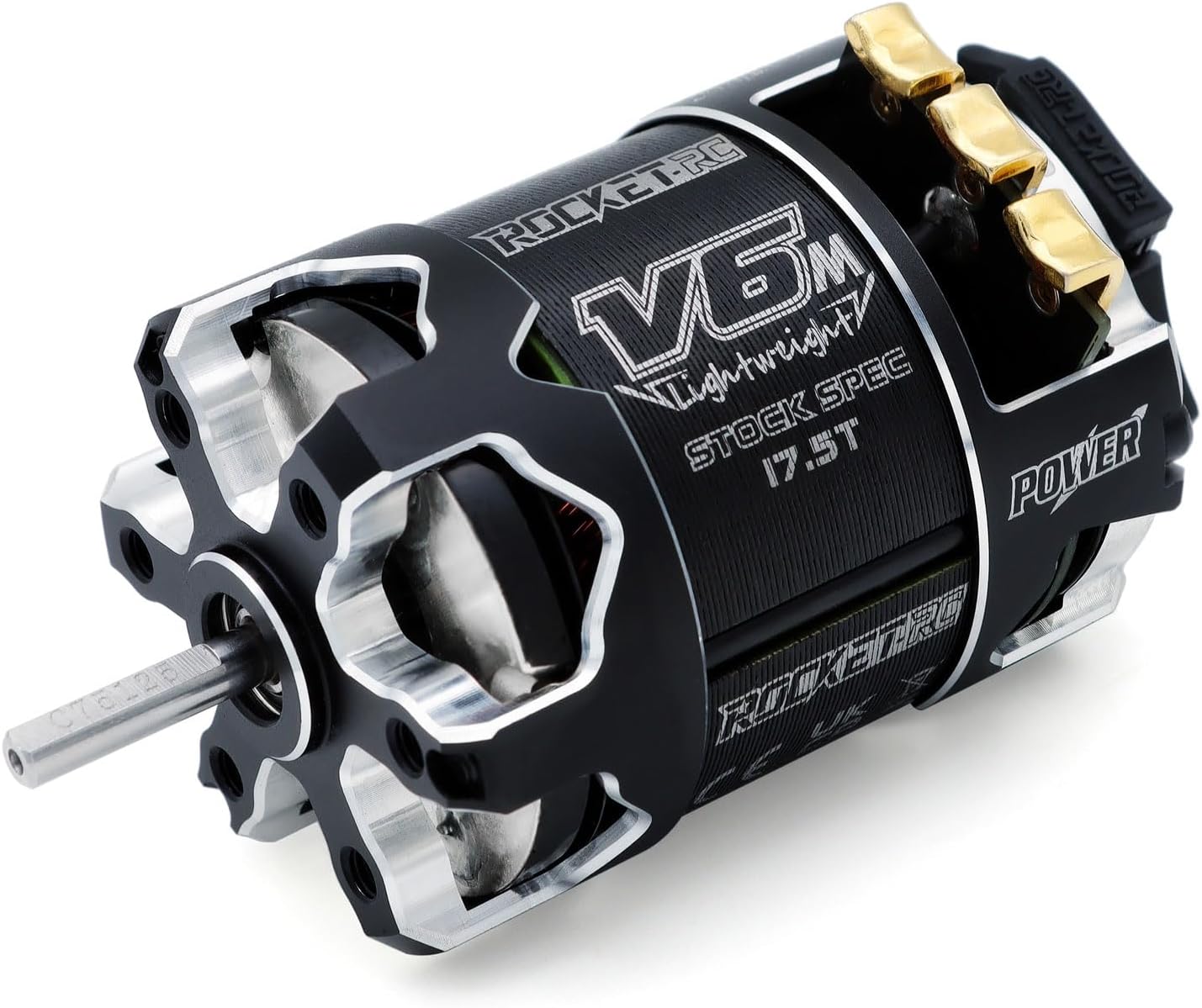 Surpass Hobby Rocket 540-V6M Sensored 17.5T Brushless Motor Light-Weight SPEC Motor for 1/10 Scale RC Racing Car (Shaft 3.175, 17.5T KV)