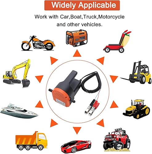 Miniatura 8 de 12V 100W Bomba de cambio de aceite, extractor de aceite de diésel, bomba de fluido de aceite, extractor de recuperación, bomba de succión