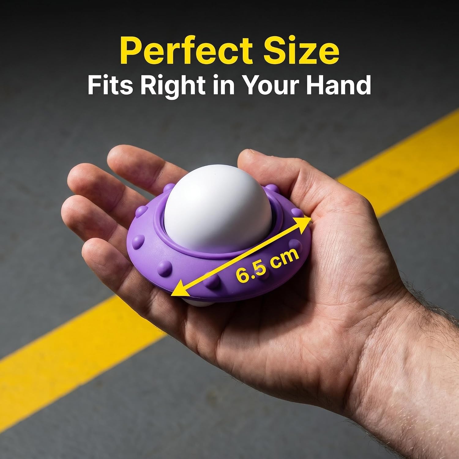 Flying Saucer Fidget Keyboard Toy, Silent Clicker Keychain Fidget Toy image 4