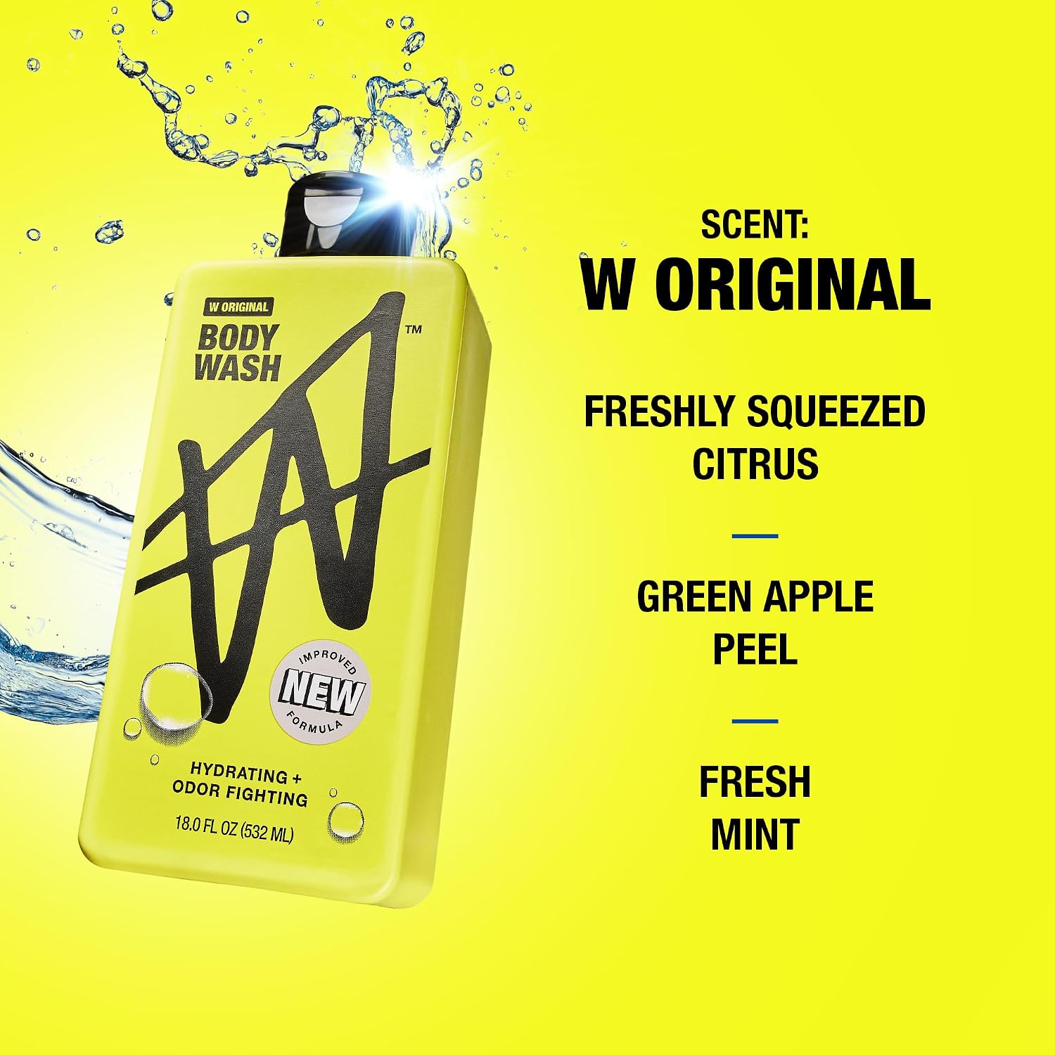 W By Jake Paul Body Wash for Men, Odor Fighting, Deep Cleaning Shower Gel, Hydrating Mens Bodywash, Original Scent, 2 Pack, 18 fl oz image 5