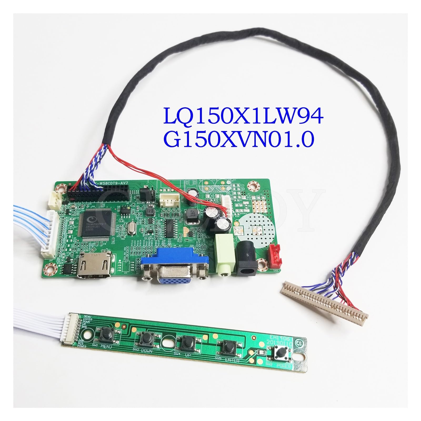 Scheda Controller Scheda Driver LED LQ150X1LW94 G150XVN01.0 Kit Driver EDP 1024 * 768 | Kit driver EDP for display industriale VGA HDM DF14H-30P-1.25H a 30 pin(HDMI VGA-G150XVN01.0)