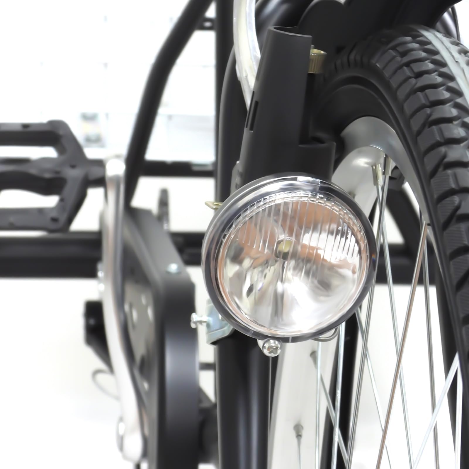 Triciclo adulto 24 pulgadas 3 ruedas 6 velocidad bicicleta triciclo cruiser con cesta y luces para montar a caballo, picnic, ir de compras o hacer otras actividades al aire libre, negro,