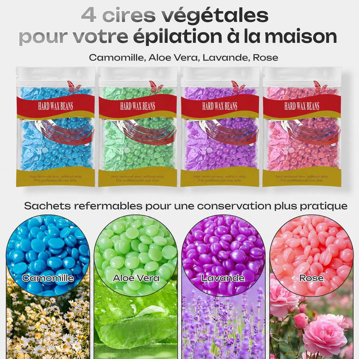 Chauffe Cire Épilation à la Maison, Appareil à Cire Chaude avec Température Réglable, Machine à Cire Compacte pour Visage, Petites Zones, Jambes, Aisselles et Maillot(noir)