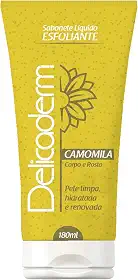 Sabonete Líquido Esfoliante, Aroma Camomila, 180 ml, Amarelo