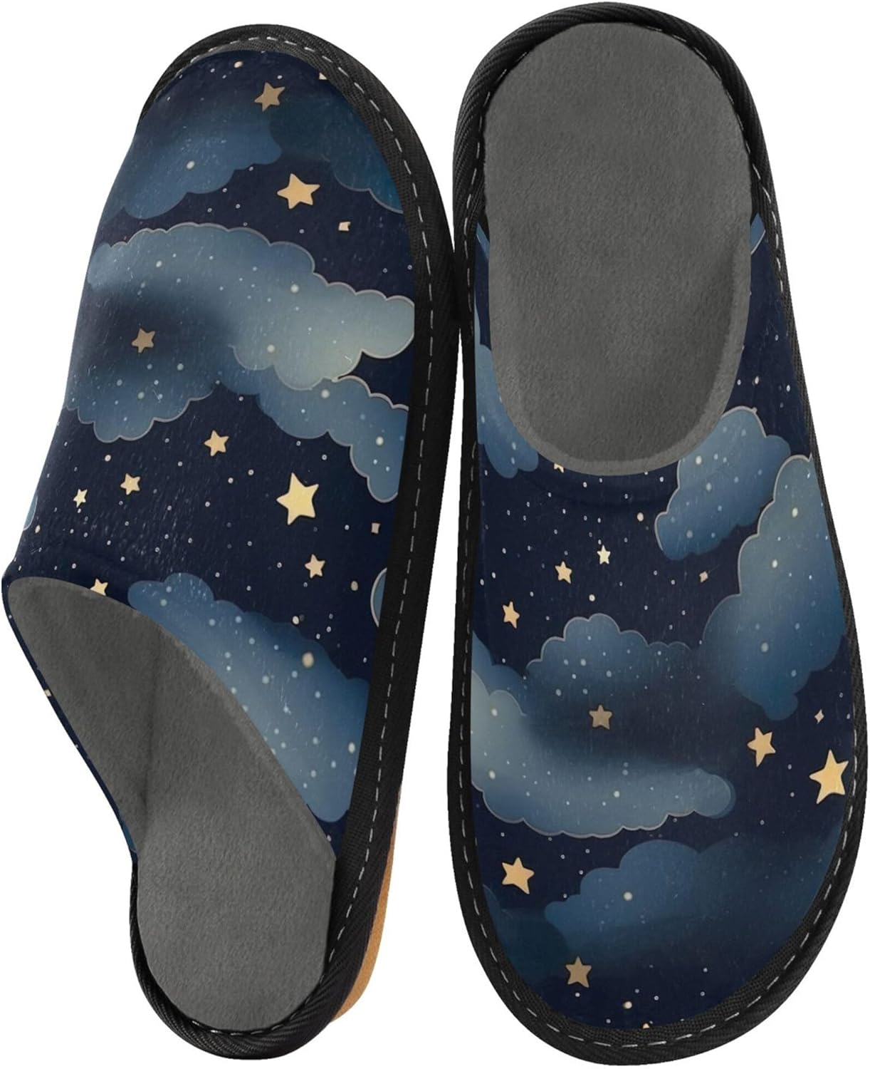 Nebula Star House Slippers – Cozy Fuzzy Slippers for Guests, Washable & Disposable, Perfect for Shoeless Home, Spa & Hotel Use A110795