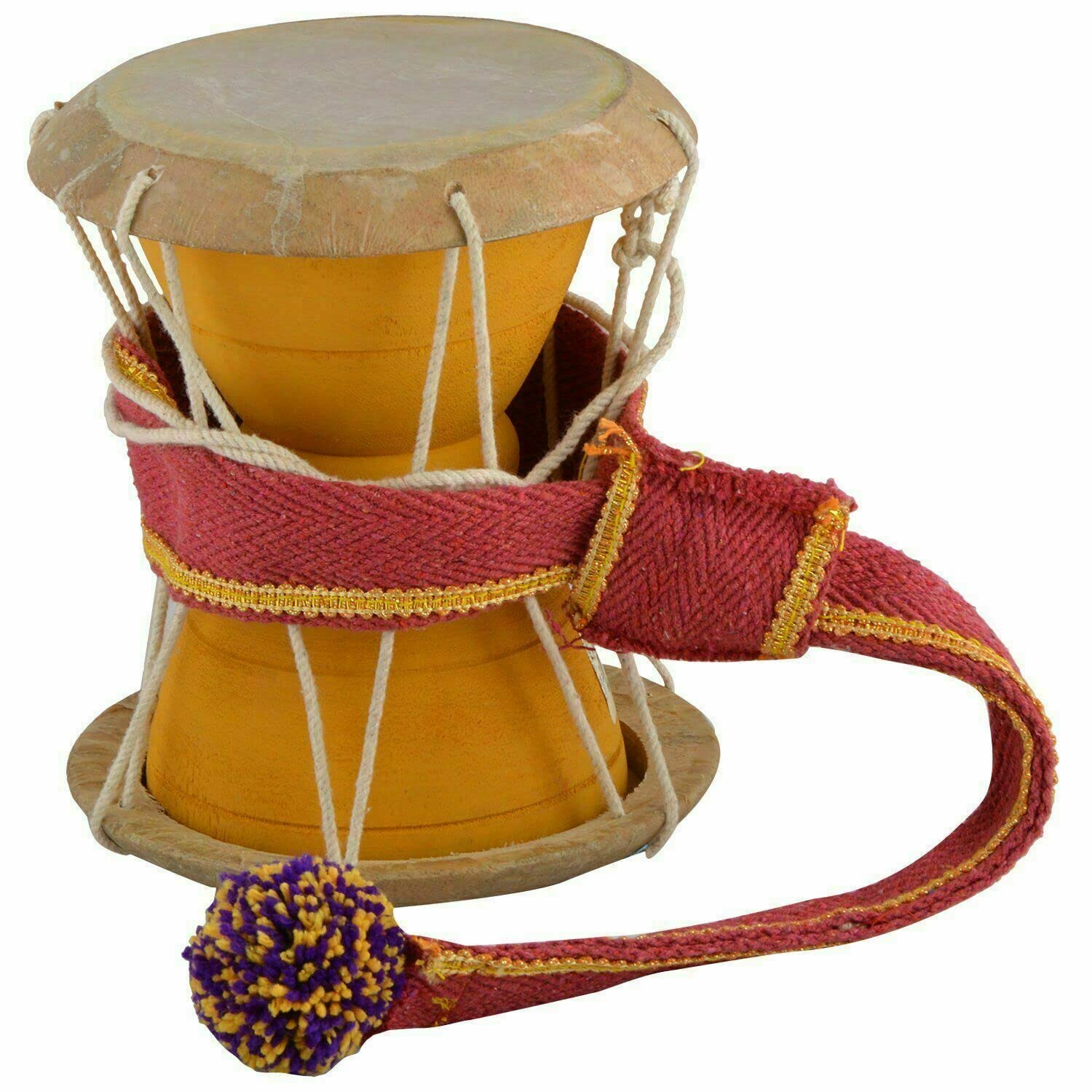 South Indian Style Drum Uddukai Jack Fruit Wood Folk Musical Instruments Udukkai (MH0125)