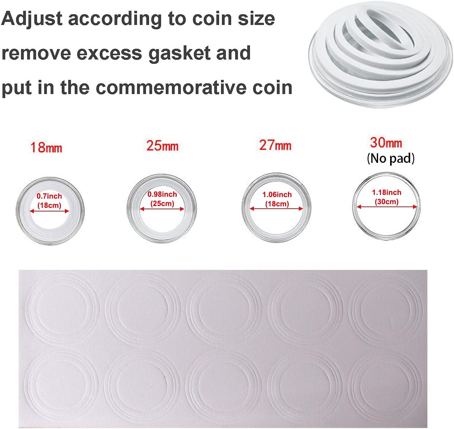 Together-life 100 Pieces 30mm Wooden Coin Capsules Holder Case, Collection Box Coins Display Storage Case with Lock, 3 Sizes (25/27/30mm) Commemorative Organizer Collector