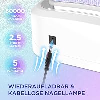HoYLluDLL Újratölthető UV LED Műköröm Lámpa 4 Időzítővel és Automata Érzékelővel - Manikűr és Pedikűr Szalonminőség Otthon (Csillogó Gyémánt 5
