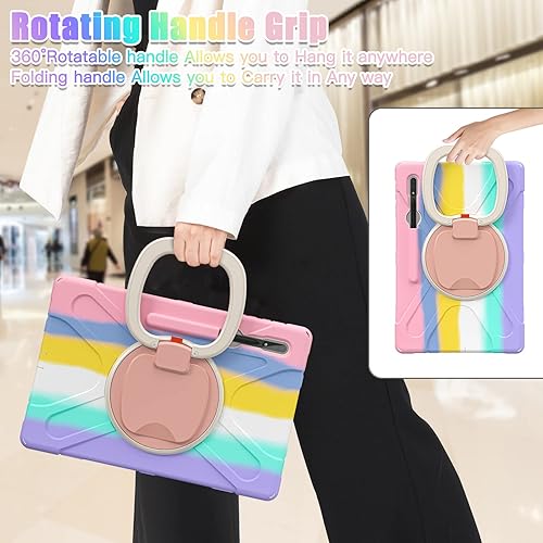 Miniatura 5 de Funda resistente para Galaxy Tab S10 Ultra 2024/S9 Ultra 2023/S8 Ultra 2022, funda híbrida resistente con soporte para bolígrafo S, funda a prueba