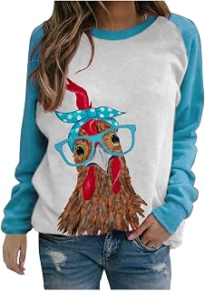 Hailmkont Womens Color Block Outerwear Crew Neck Outerwear Sweatshirt for Women Cuff Sleeve Cute Winter Fall Outerwear 2023 OD