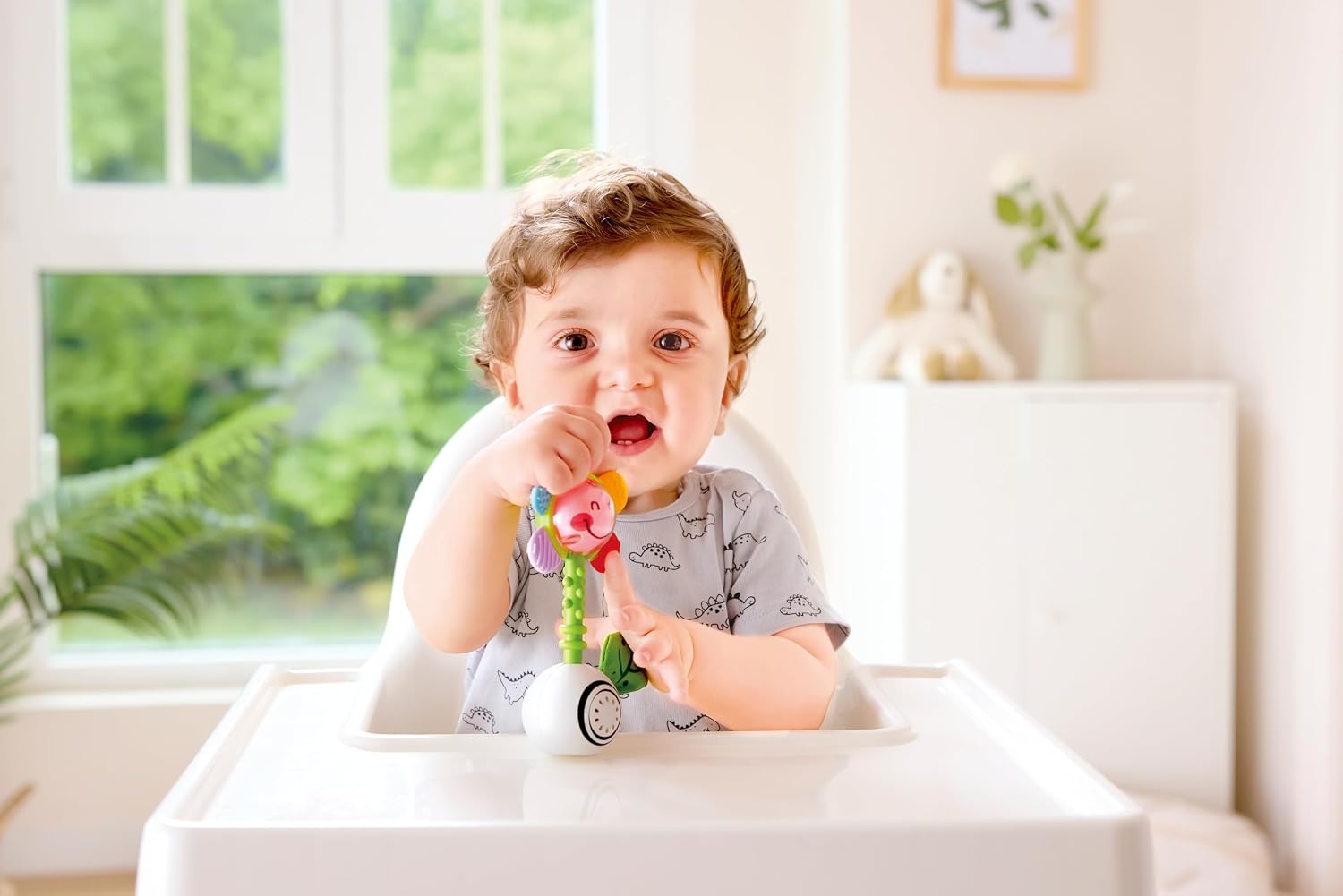 Hape Musical Flower Rattle | Multisensory Toy for Babies | Ideal for 0 Months Babies
