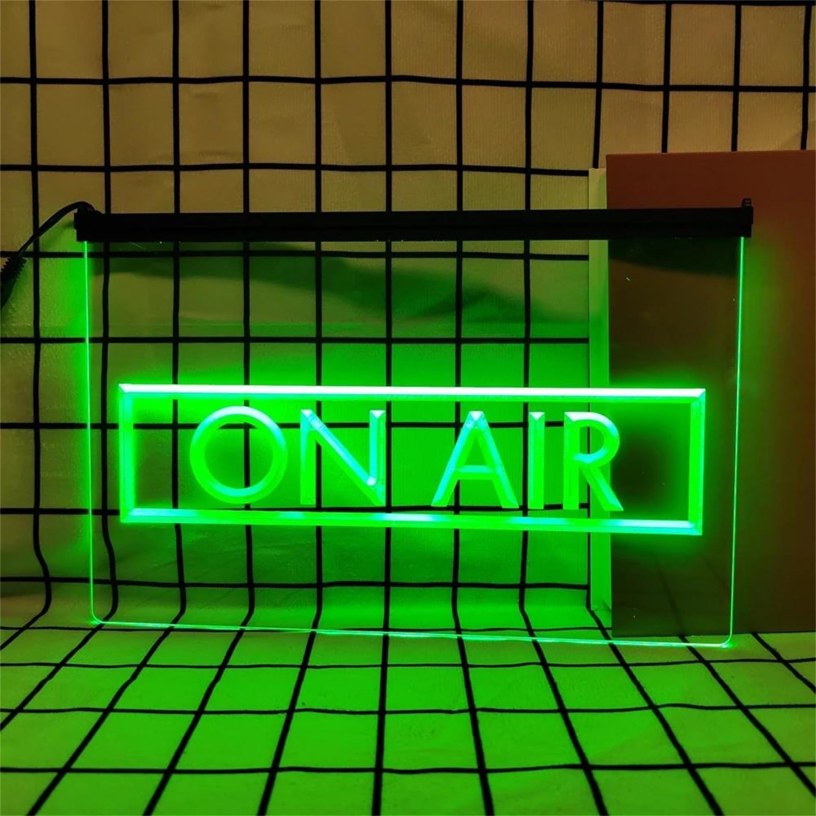 On Air Neon do dekoracji ściennej, 24-klawiszowe ściemnialne diody LED RGB USB do studia nagraniowego, klubu muzycznego, baru DJ-skiego,30x20cm