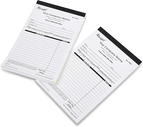 Miniatura 2 de Libros de recibos duplicados personalizados con el nombre de su empresa. 2 libros (100 juegos) numerados.