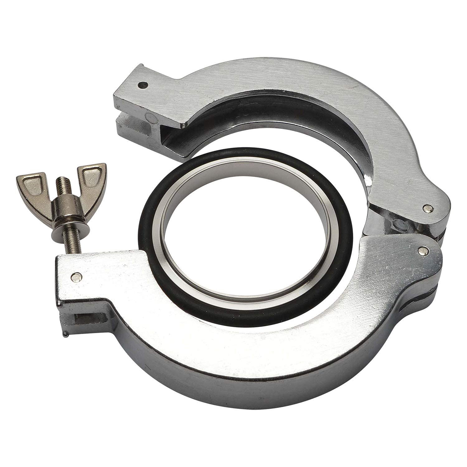 Adapter for Vacuum Pipe Fittings - KF-50, Aluminum Clamp