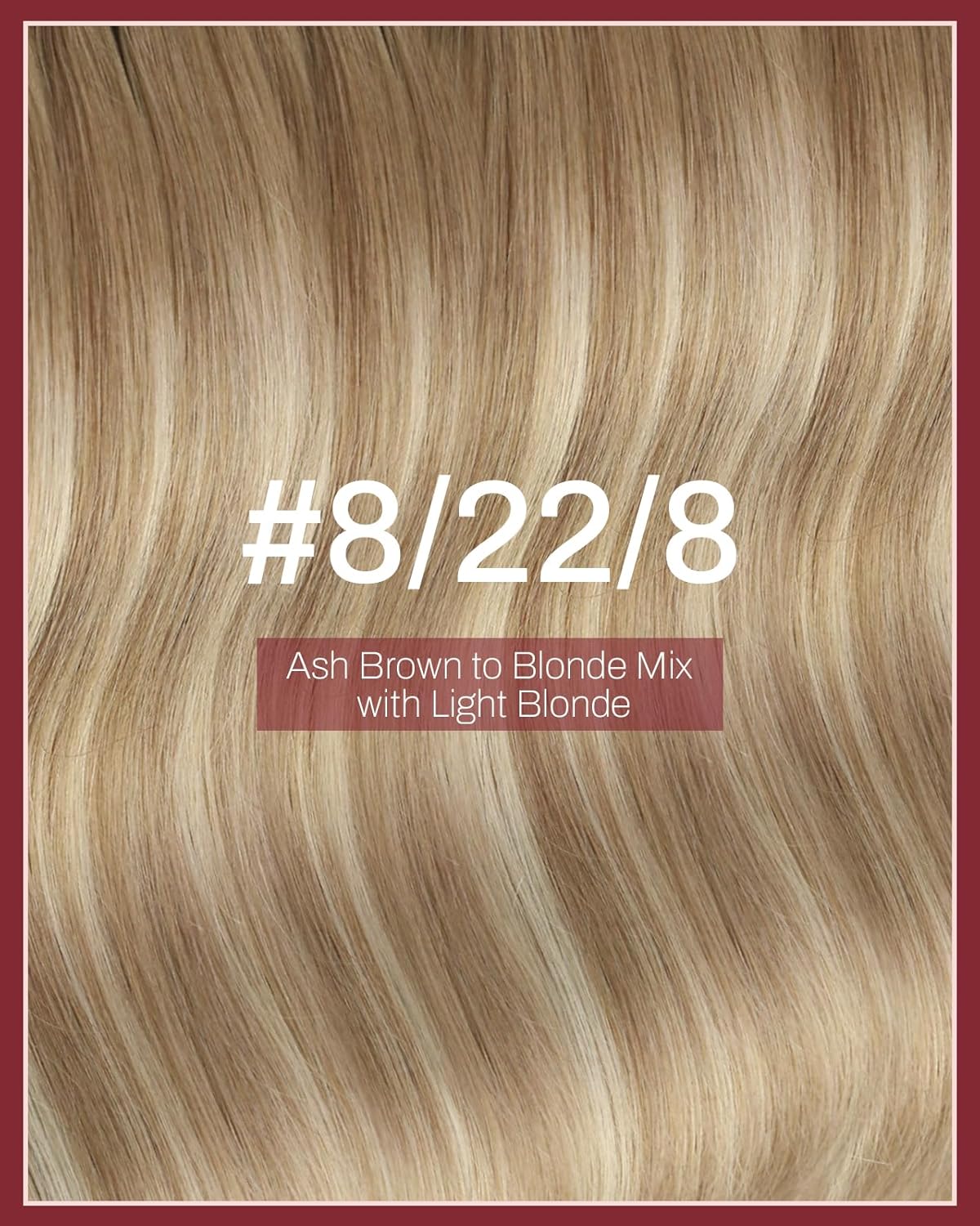 Moresoo Genius Tape Weft Hair Extensions Human Hair Blonde Invisible Pu Long Weft Tape in Extensions Human Hair Light Brown And Platinum Blonde Hair Weft Tape in Extensions #8/22/8 18 inch 65G 2Pcs