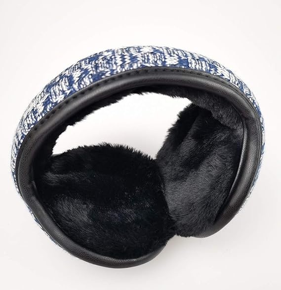 Earmuffs, Foldable Adjustable Soft Warm Knitted Winter Ear Warmers
