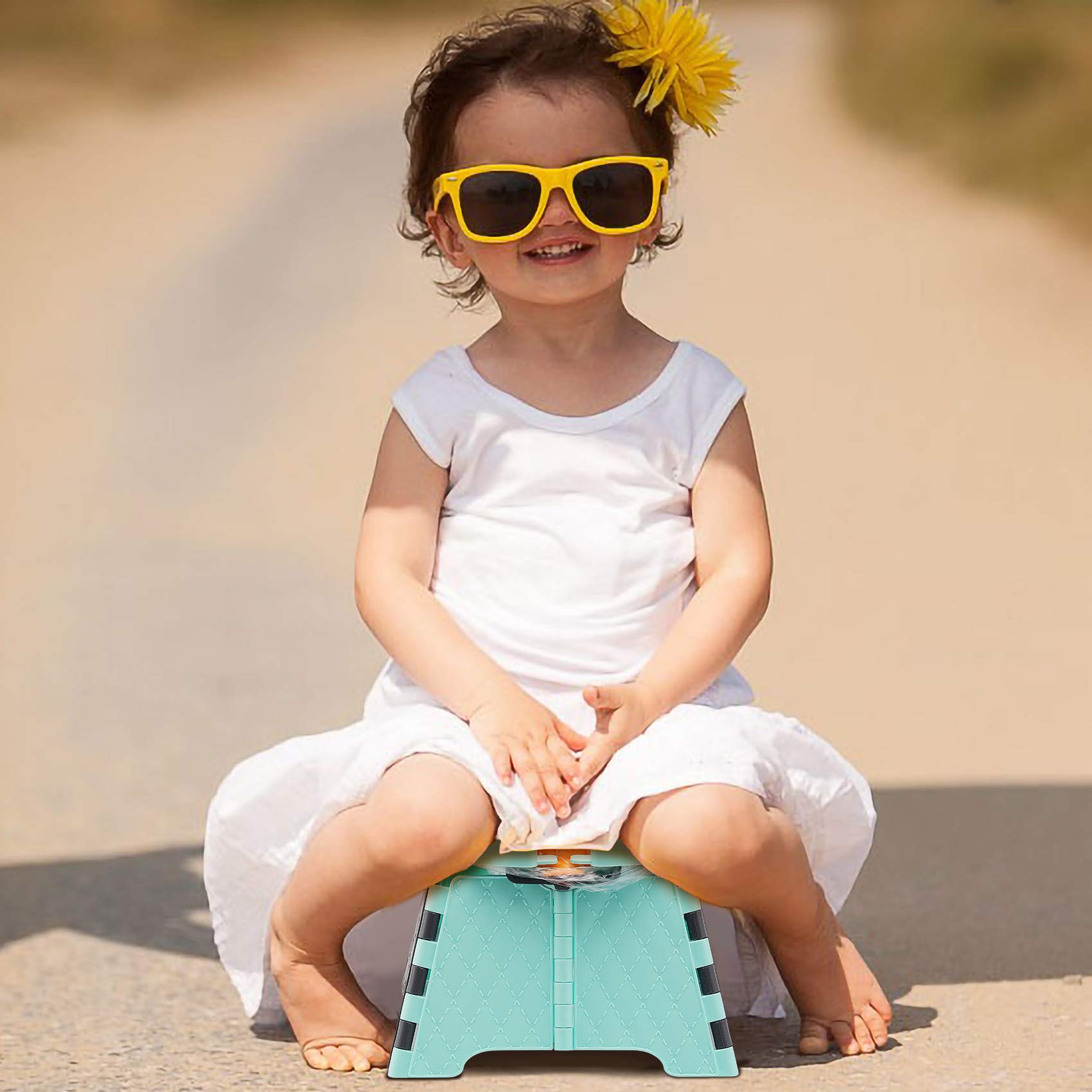 Asiento de inodoro plegable para niños con protección contra salpicaduras para uso en interiores y exteriores, coche, viajes, camping al aire libre