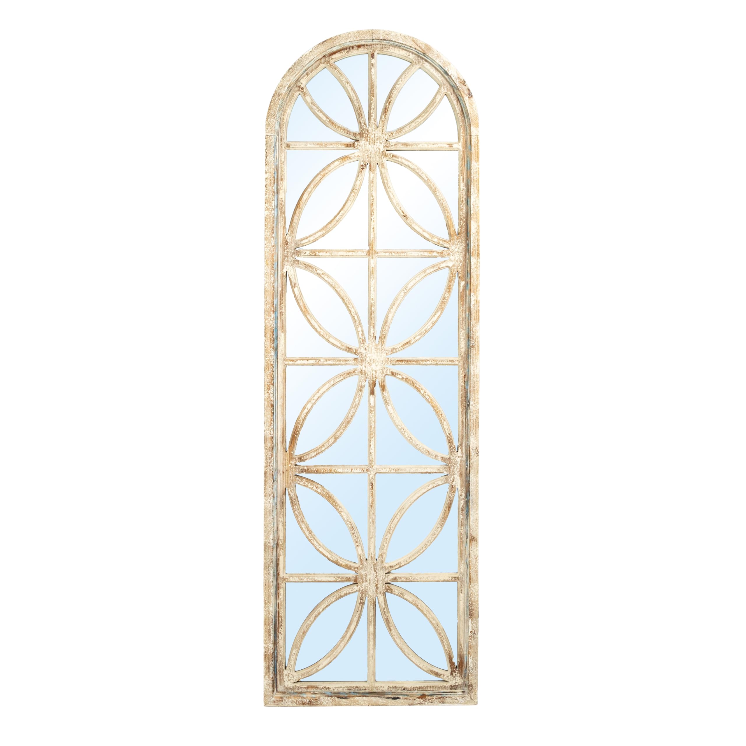Amazon.com: Creative Co-Op Arched Wood Framed Mirror with Petal