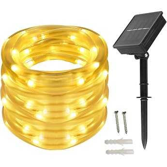 Portable Solar String Lights 12m 100 LEDs Waterproof IP65 Outdoor String Lights LED Fairy Lights for Weddings Parties and Christmas Christmas Lighting [Energy Class A]