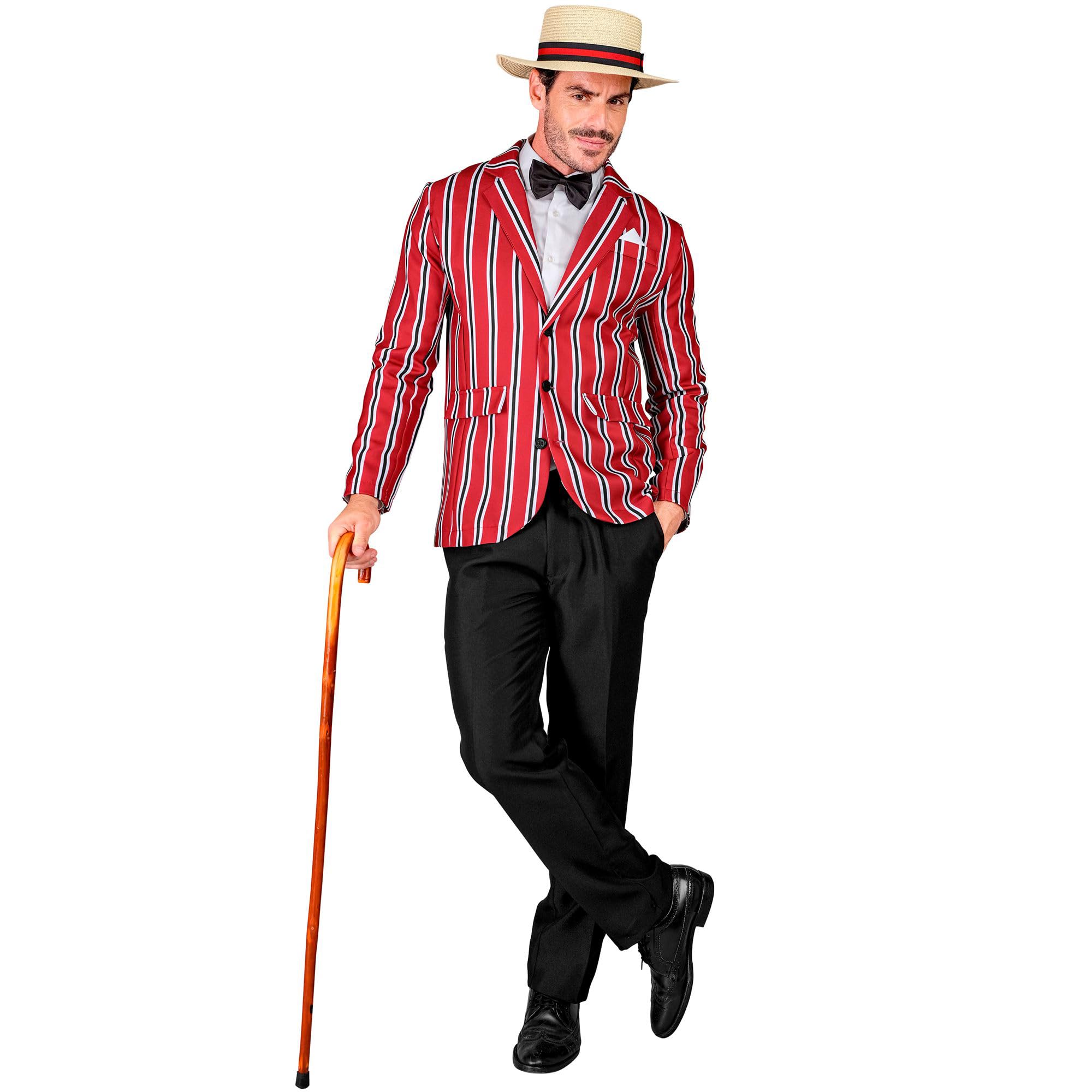 W WIDMANN MILANO Party Fashion - Traje años 20, chaqueta, pajarita, sombrero, caballero, showman, disfraces