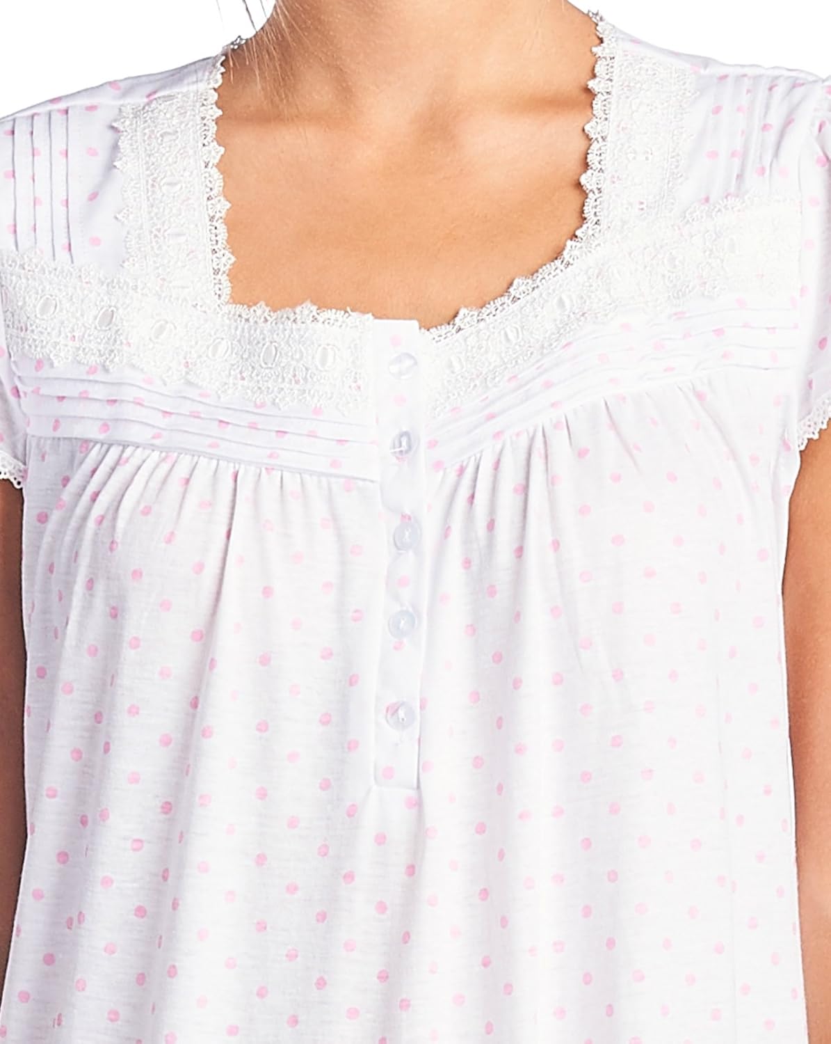 Casual Nights Women's Cap Sleeves Floral Lace Nightgown - Image 4