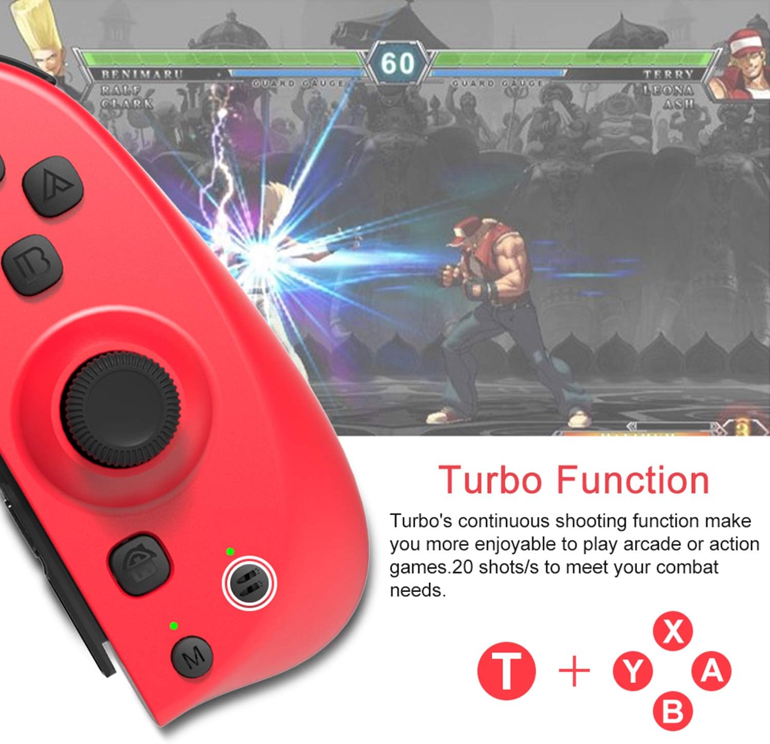 Buy 1 get 1 GEEMEE Wireless Controller for Nintendo Switch L/R Switch Controller Bluetooth Gamepad Joypad Joystick Compatible for Nintendo Switch Console as a Controller Replacement– Blue/Red