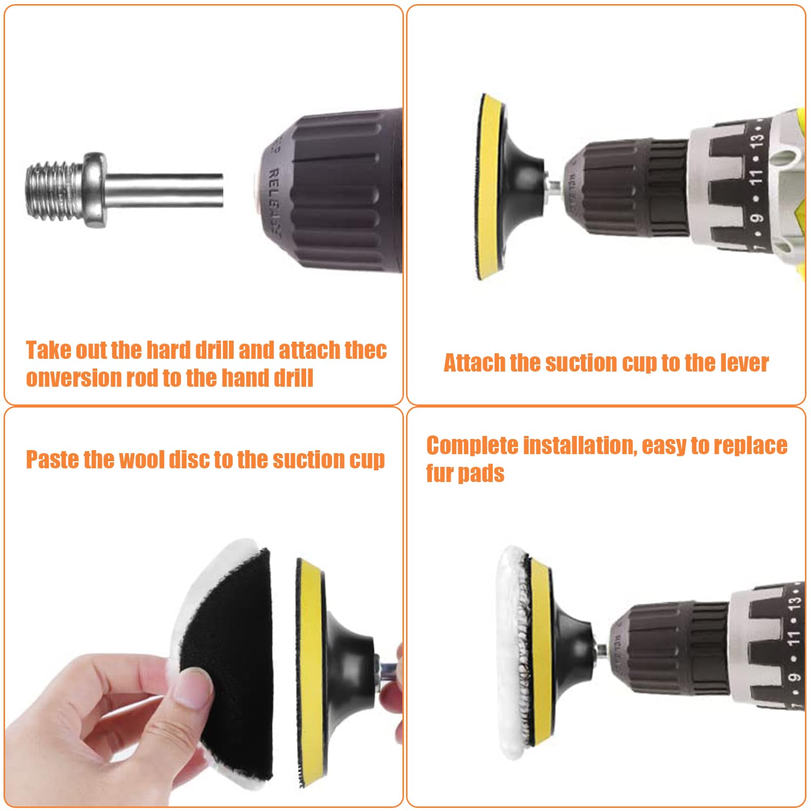 Kit Di Tamponi Per Lucidatura Da 5 Pollici  125 Mm  Per Lucidatrice Per Auto Confezione Da 5 Pezzi 87528704