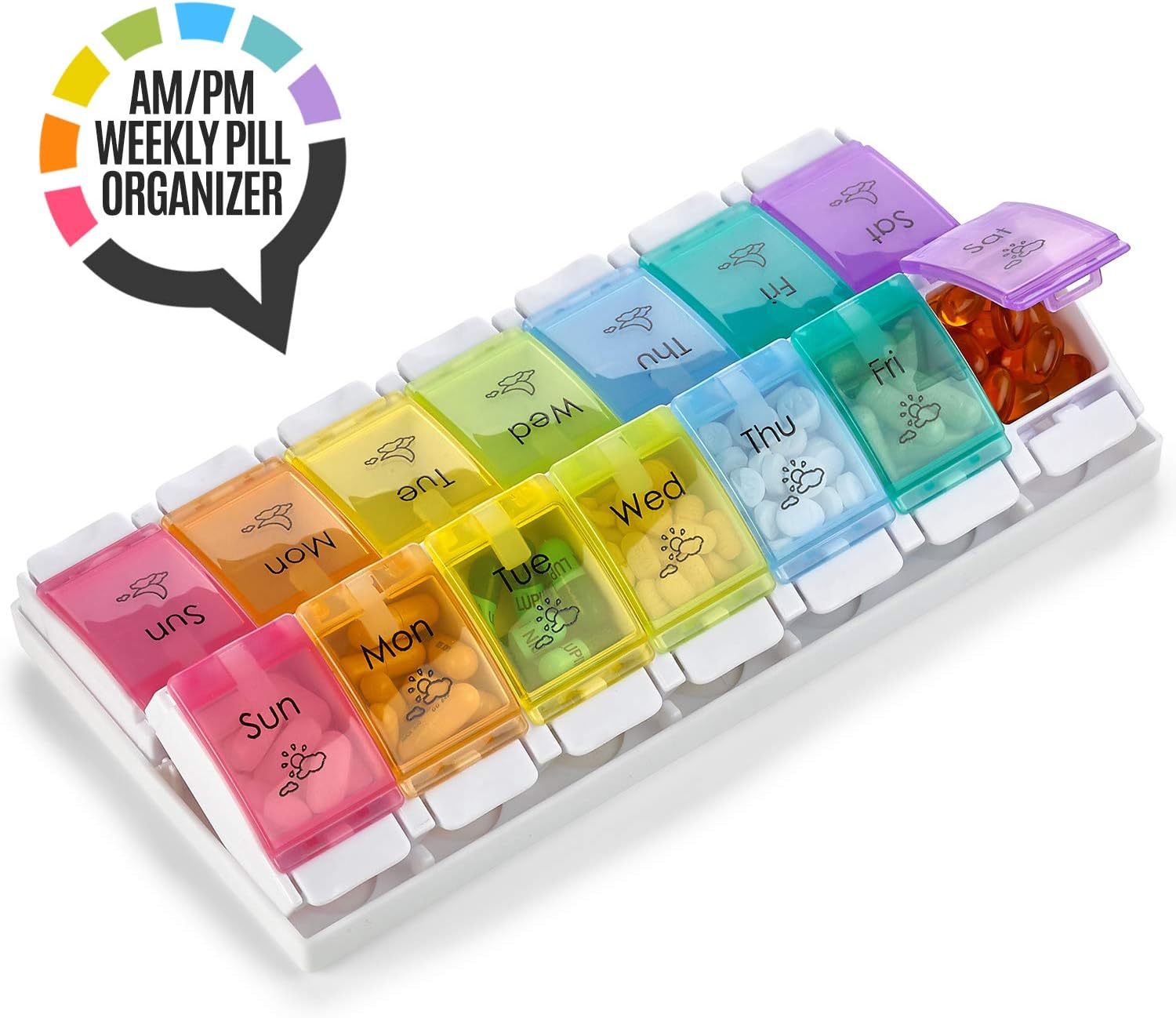 organizzatore settimanale di pillole per non vedenti