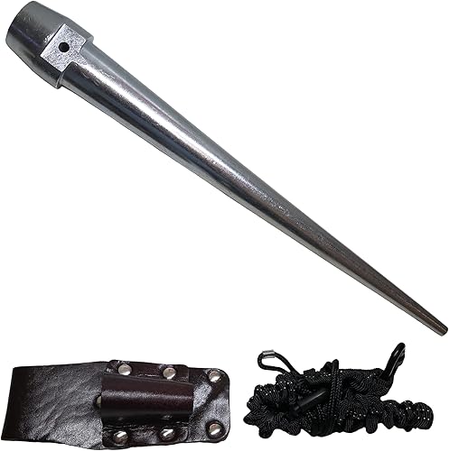 Punzones de alineación de clavijas de toro de cabeza ancha mejorados, cono de 1-1/4 a 5/16 pulgadas, 13.75 pulgadas de largo, acero de aleación AISI