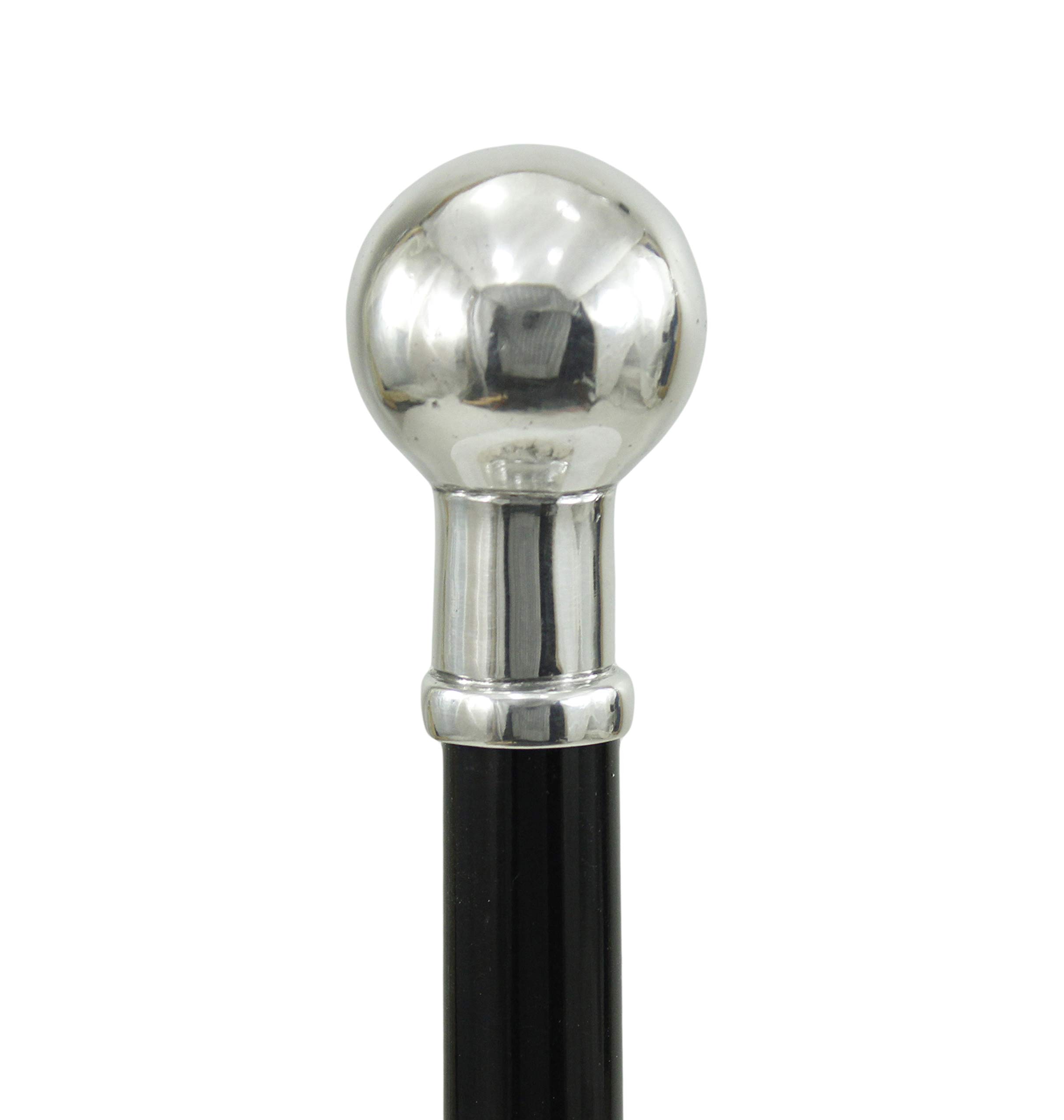 bastón de Paseo con Bola para Hombre y Mujer, Personalizado, de Madera | bastón de Paseo Elegante, sólido, Ceremonial, de colección | Cavagnini, Fabricado en Italia