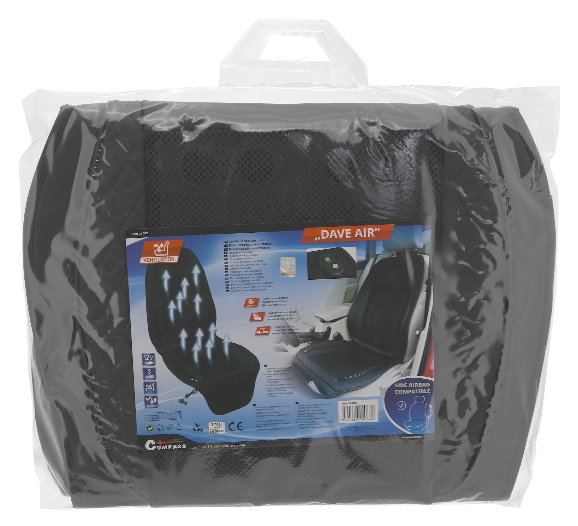 Compass 04083 – Funda de asiento con ventilación DAVE AIR de 12 V