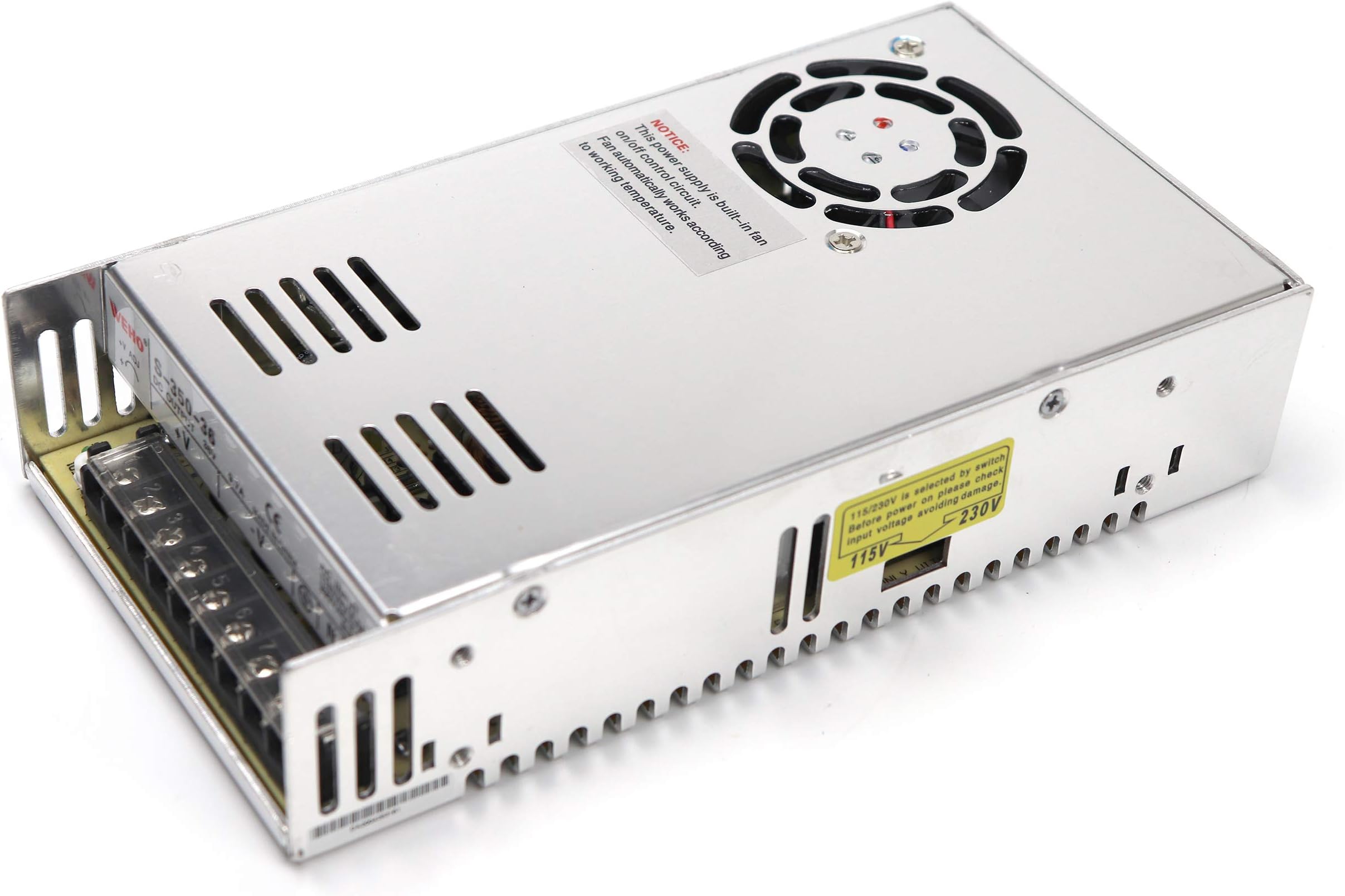 RATTMMOTORSingle Output 350W 36V 9.7A DC Switching Power Supply Input 115-230V/AC by Switch for LED, Display, Lighting Appliances and Industrial Control Equipment