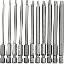 11 Piece Security Alloy Steel Magnetic Screwdriver, 4 Inch Long Star Driver Bit Set, Tamper Proof Torx Bit Set for Shark Vacuum T6-T40