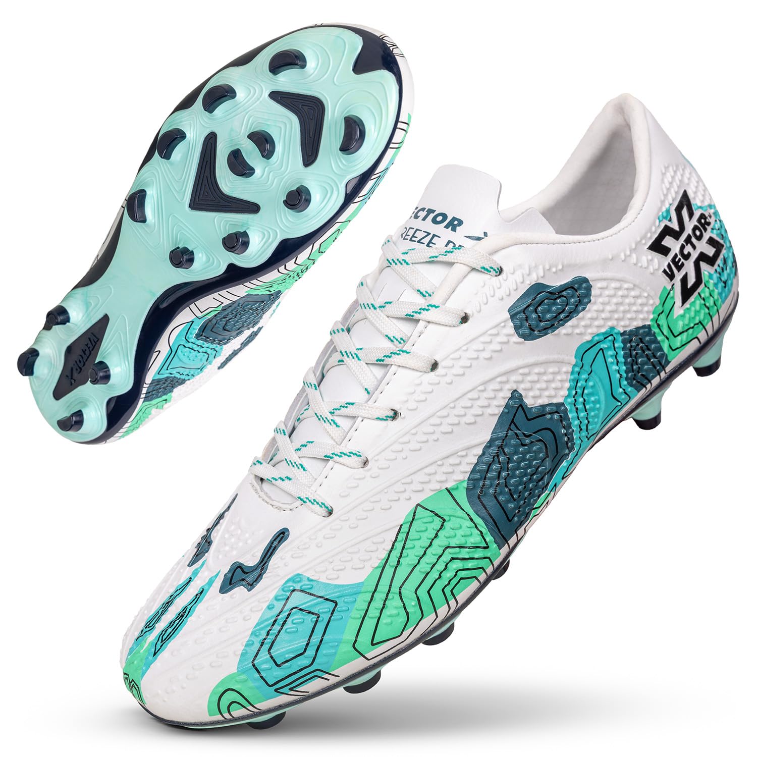 Breeze High-Performance Soccer Studs Fully Embossed Synthetic Upper|Double Colour High Strength TPU Sole Football Shoes Athletic Footwear for Boys Men Players-image-40