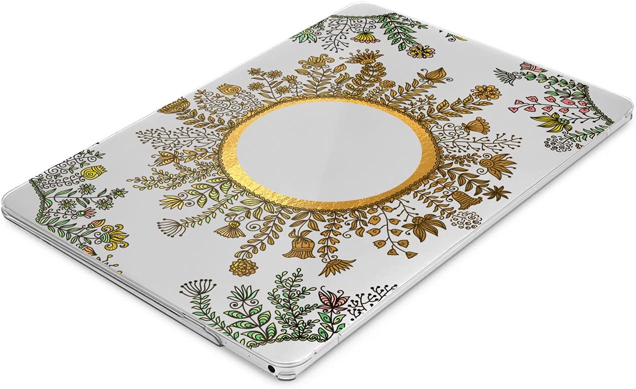 Hard Case Compatible for MacBook Pro 16 14 M3 M2 2023 M1 Pro 13 2022 Air 13 2021 Retina 2020 Mac 11 12 Leaves Ethnic Boho Flower Cover Floral Green Plants Protective Print Cute Laptop Design