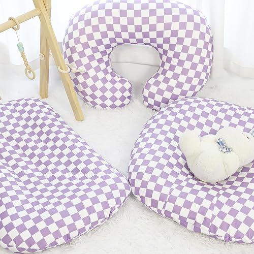 Miniatura 8 de DILIMI Funda de almohada de lactancia, funda elástica extraíble para almohadas de lactancia, funda ultra suave y cómoda para bebés niñas y niños, a