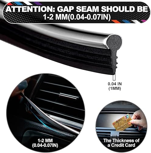 Miniatura 5 de Spurtar Accesorios Cromados Plateados Estéticos para Interior de Automóvil para Mujeres y Hombres, Tiras de Moldura para Modificaciones de Automóvil