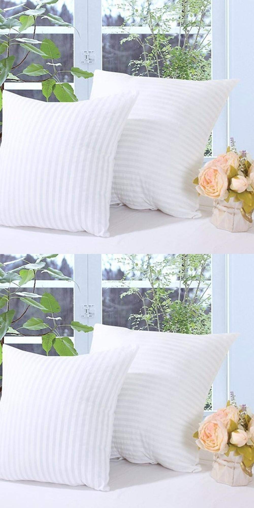 JDX Micro Fibre Silknise Cushion Filler (45X45cms, White) - Set of 4