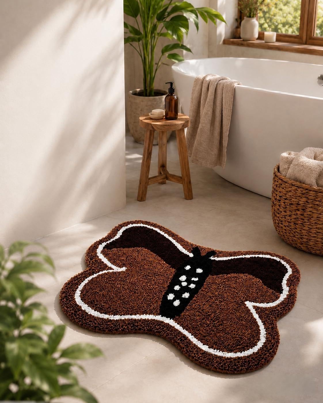 Cute Pink Bunny Bath Mat - Non-Slip & Washable -10