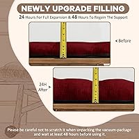 Vista 5 de downluxe Cojín de banco de interior para muebles de interior, antideslizante, con textura copetuda, de espuma viscoelástica, 36 x 14 x 4 pulgadas