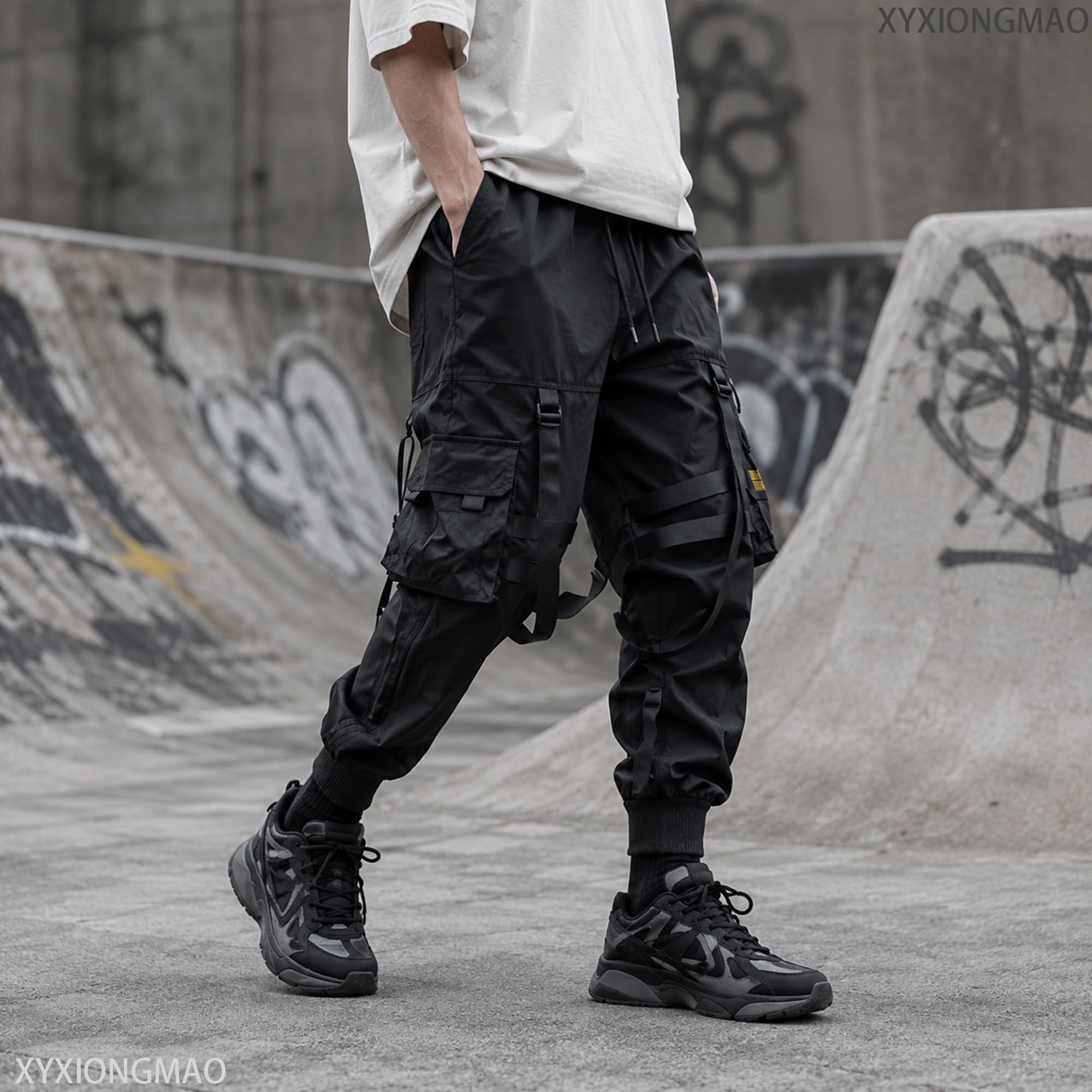 XYXIONGMAO Taktische Jogger Cargo Pants Hip Hop Harem Techwear Streetwear Herren Streamer Overalls Loose Casual Pants