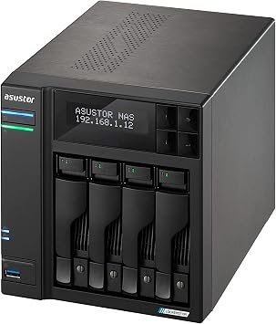 ASUSTOR AS6704T 4 Yuvalı NAS Depolama Cihazı, Intel N5105, 4GB DDR4, 2.5GbE, USB 3.2