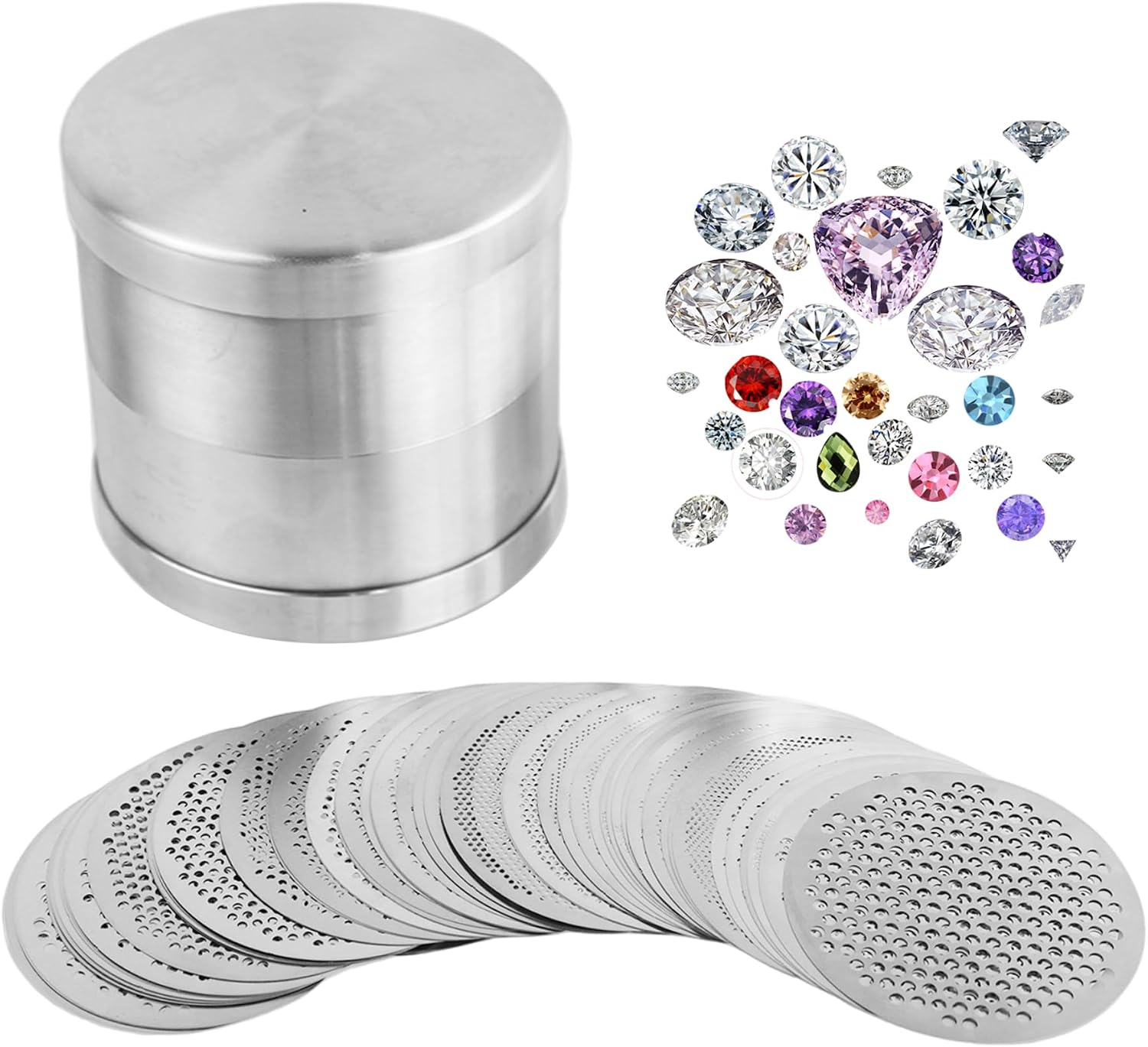 Bead Sorter Sifter 48mm Stainless Steel Sieve, Fine Mesh Jewelry Making Tools for Diamond Sorting and Stone Sizing, Decoraciones interiores