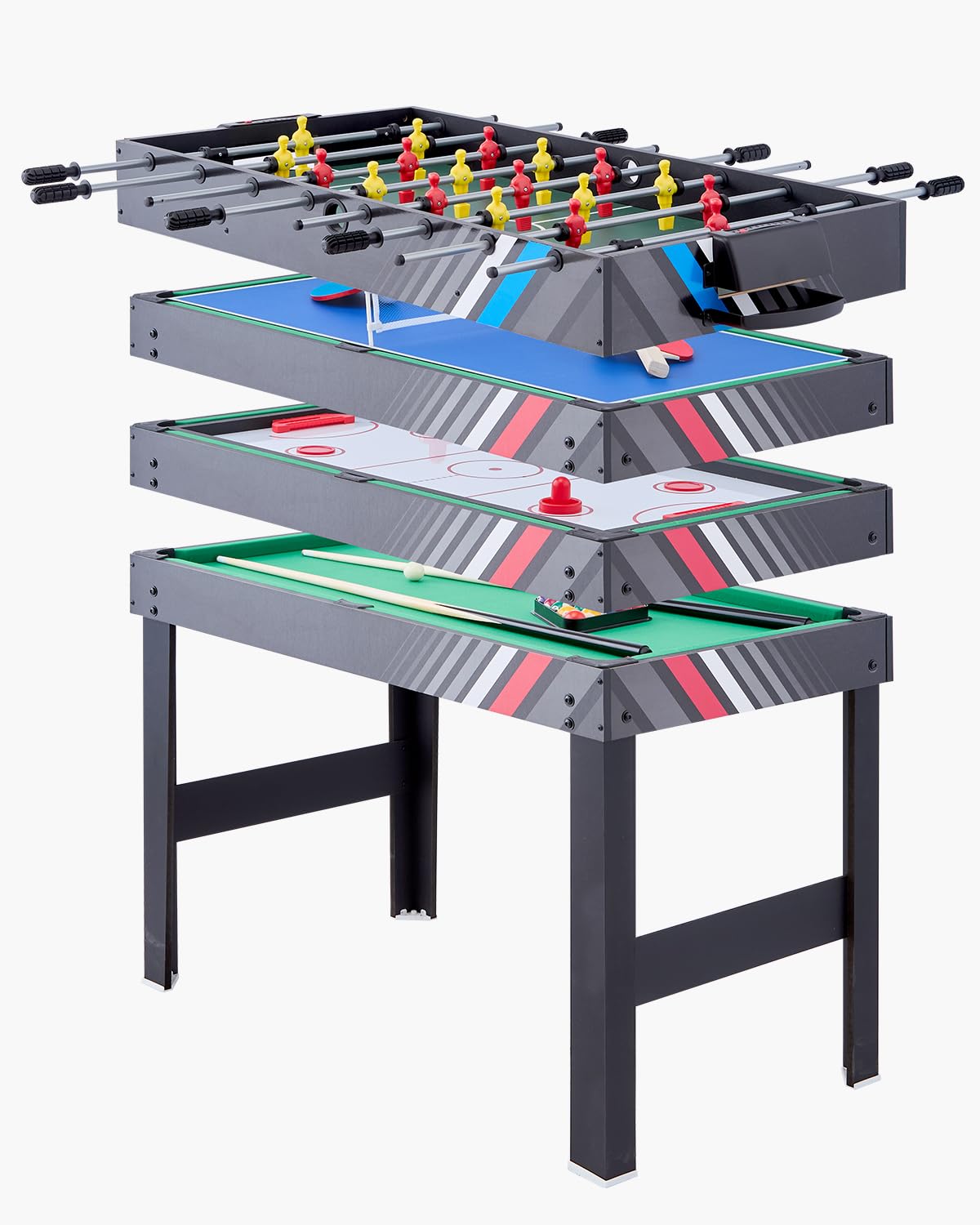 VEVOR 4 in 1 Kombi-Spieltisch-Set Airhockey-Tisch (122 cm)