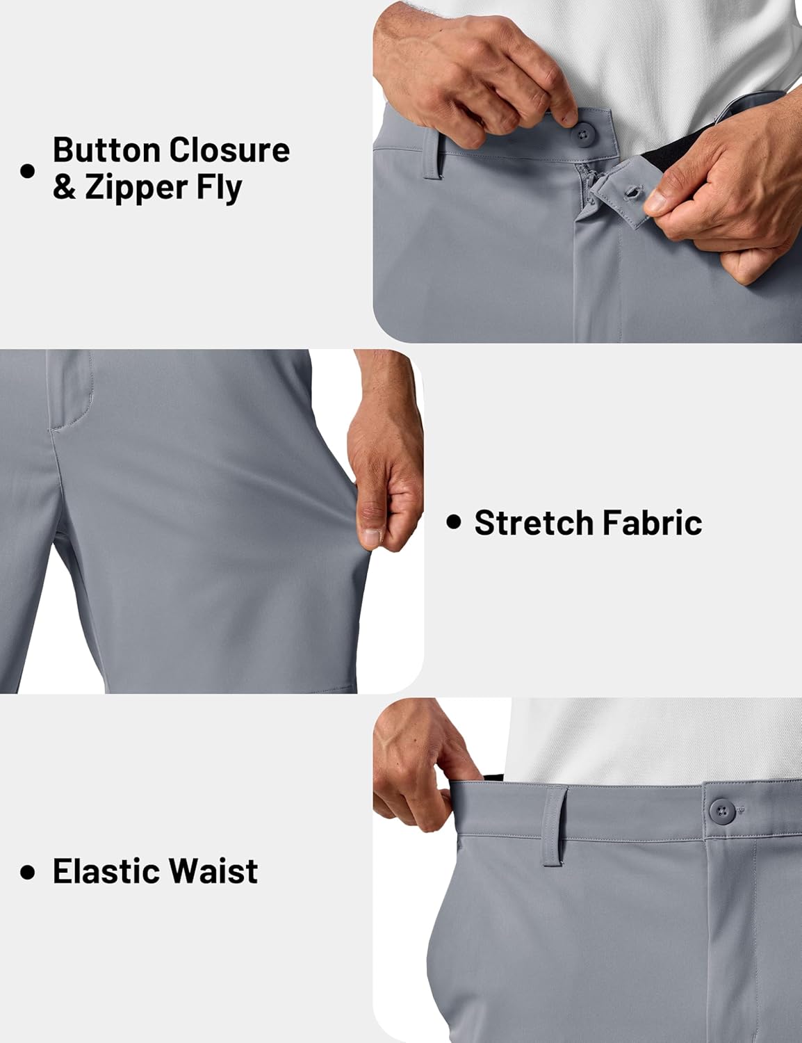 TACVASEN Men's 7" Golf Casual Shorts with 6 Pockets Stretch Lightweight Dress Work Short Flat Front Quick Dry for Summer - Image 5