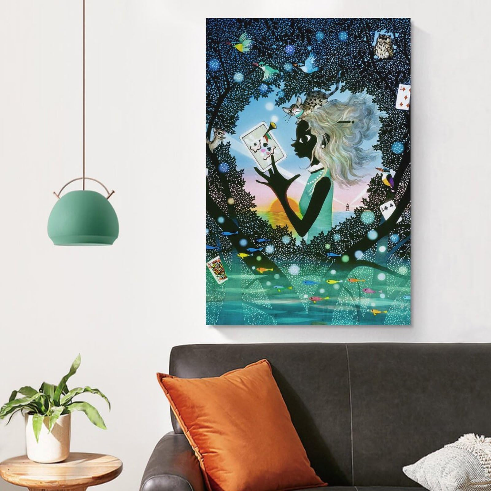 Amazon.co.jp: 藤城清治 アリスのハート 絵画 ポスター 工芸品の