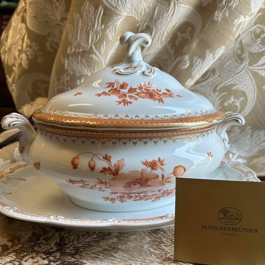 ドイツ製 Hutschenreuther 美しいfleur❁大きなスーピエール ドイツ製 Hutschenreuther 美しいfleur❁大きなスーピエール