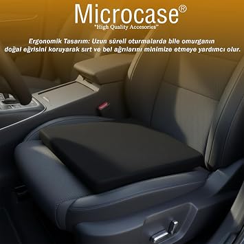 Microcase Araç ve Ofis için Terletmez Ergonomik İpli Oturma Minderi 43 x 40 x 4cm AL5382
