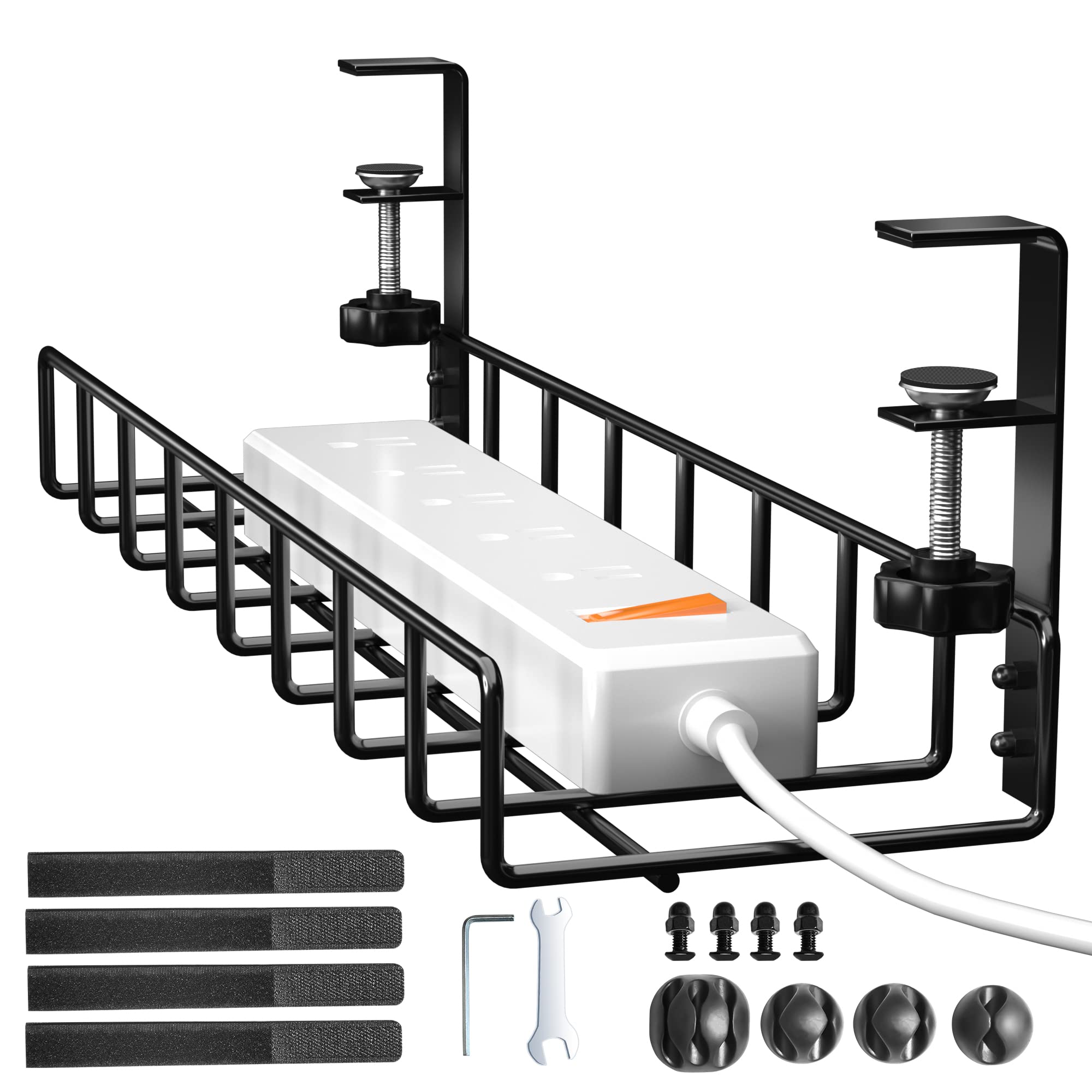Buy Under Desk Cable Management Tray 1 Pack, Cinati Upgraded Wire